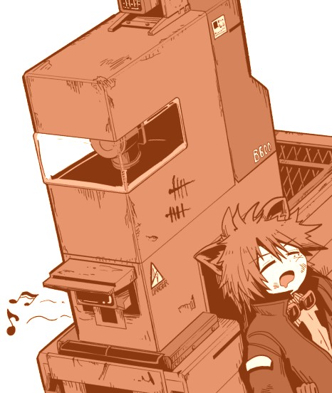 1boy, animal_ears, arknights, beamed_sixteenth_notes, castle-3_(arknights), chiave_(arknights), closed_eyes, drooling