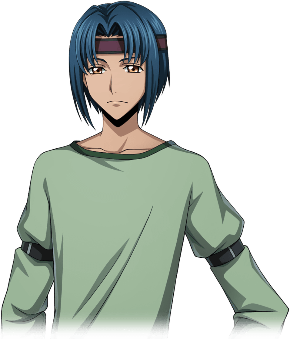 1boy, armband, artist_request, blue_hair, closed_mouth, code_geass, code_geass:_lost_stories, collarbone