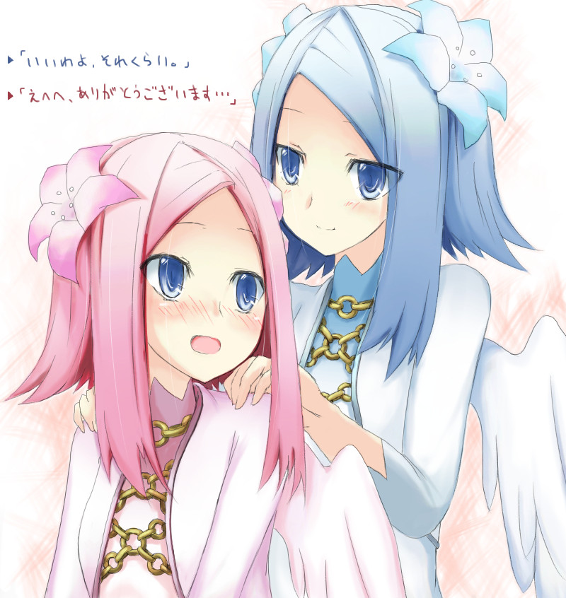 ar_tonelico, ar_tonelico_iii, blue_eyes, blue_hair, blush, flower, gust, hair_flower