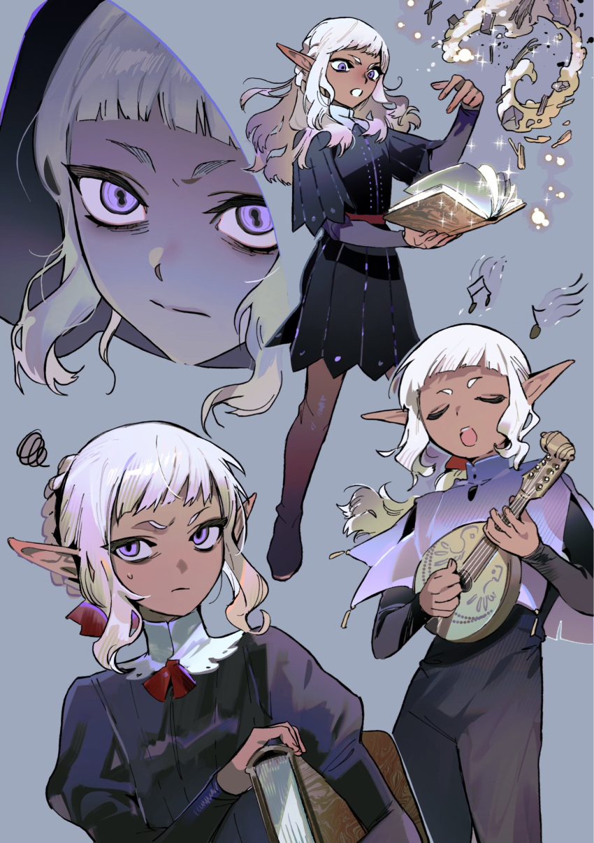 1boy, annoyed, dark, dark-skinned_male, dark_skin, dungeon_meshi, gapamopa, highres