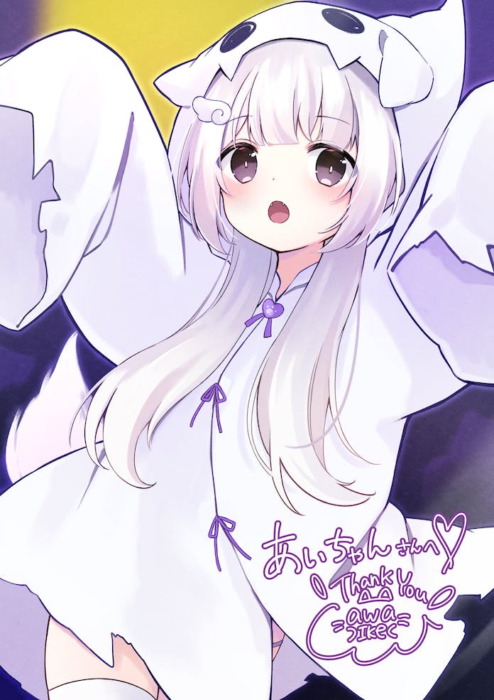 1girl, animal_ears, blunt_bangs, blush, bow, brown_eyes, chocaiko, dog_ears