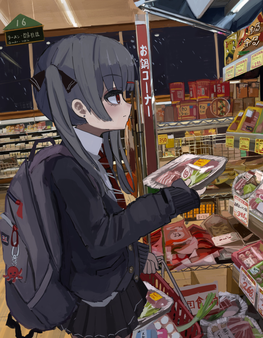 1girl, absurdres, backpack, bag, highres, indoors, muika_zukin, original