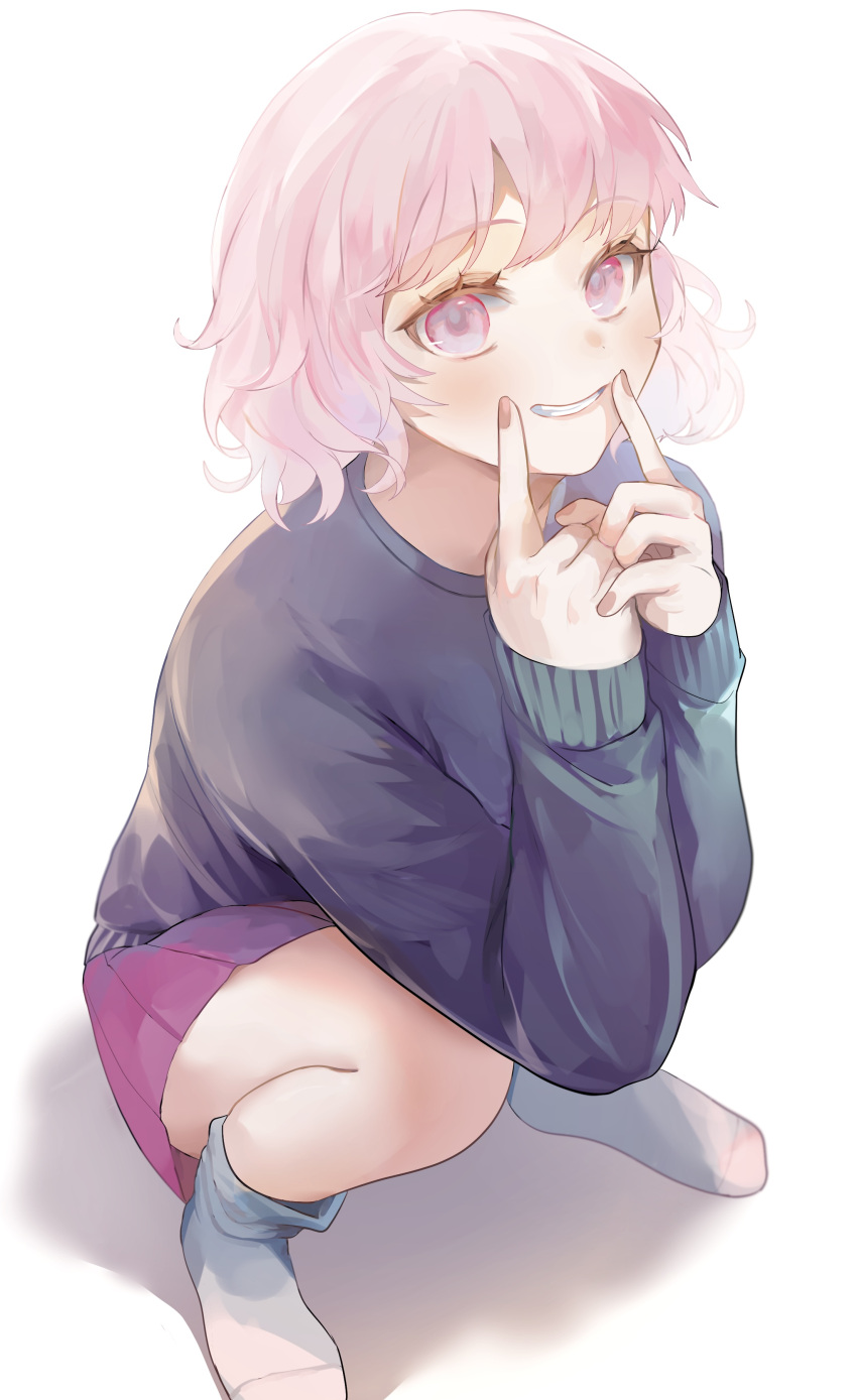 1girl, absurdres, black_sweater, blush, highres, indie_utaite, long_sleeves, mebuki_(moon_angel_4)