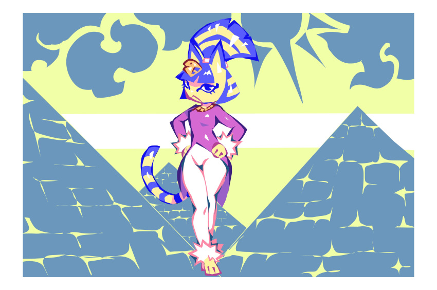 1girl, absurdres, animal_crossing, animal_ears, ankha_(animal_crossing), blaze_the_cat, blaze_the_cat_(cosplay), cat_ears