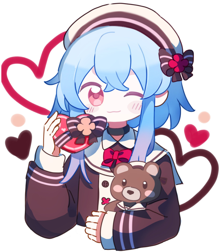1boy, absurdres, akaruku, alternate_costume, alternate_hairstyle, arknights, blue_hair, blush