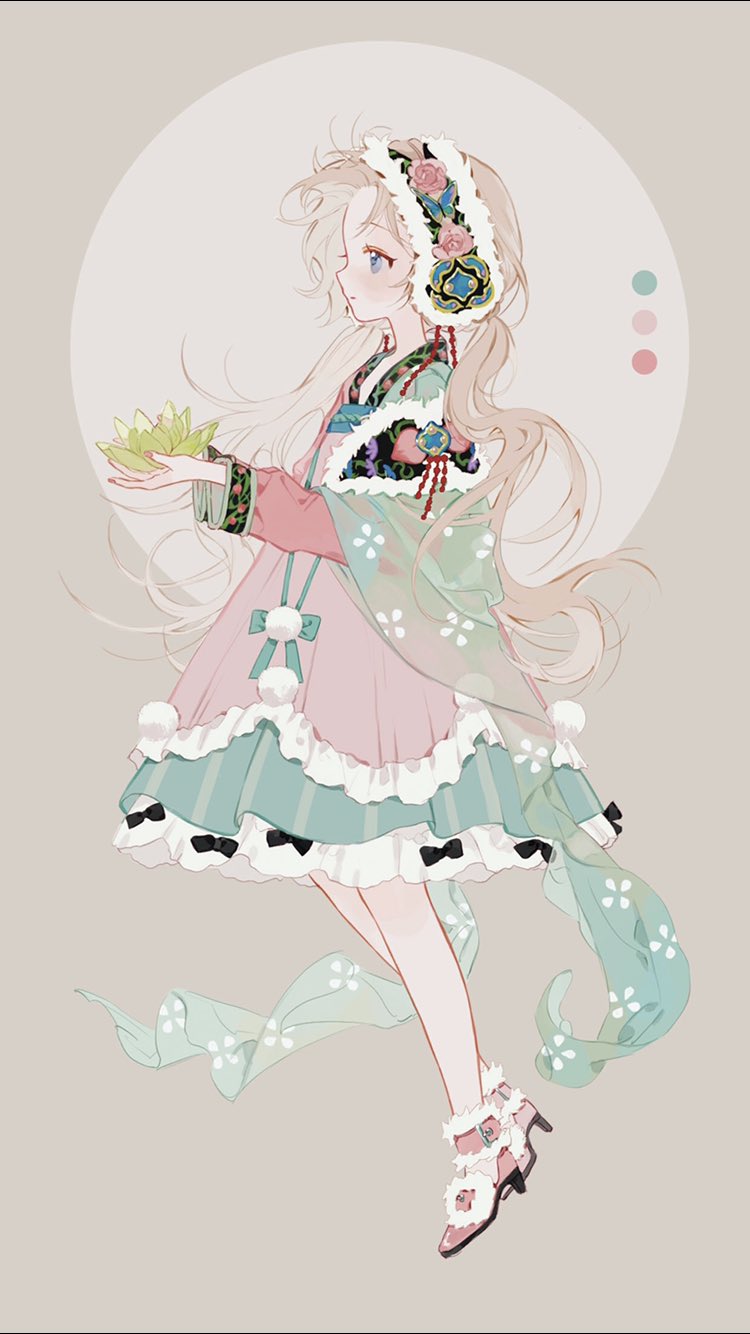 1girl, aqua_bow, aqua_dress, aqua_shawl, ashuijing, belt, belt_buckle, black_bow