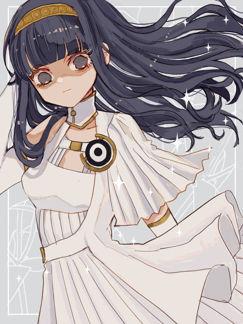 1girl, absurdres, artist_name, black_eyes, black_hair, blunt_bangs, closed_mouth, detached_collar_removed