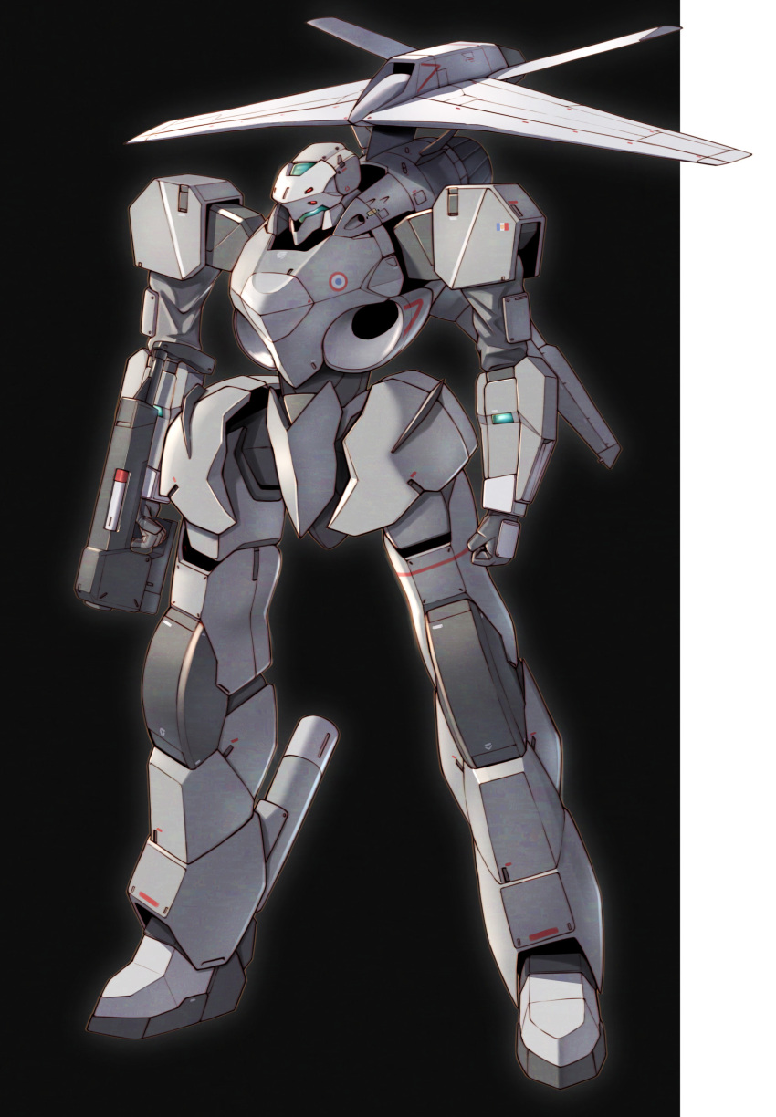 absurdres, black_background, concept_art, dassault_rafale, drone, english_commentary, exhaust, france