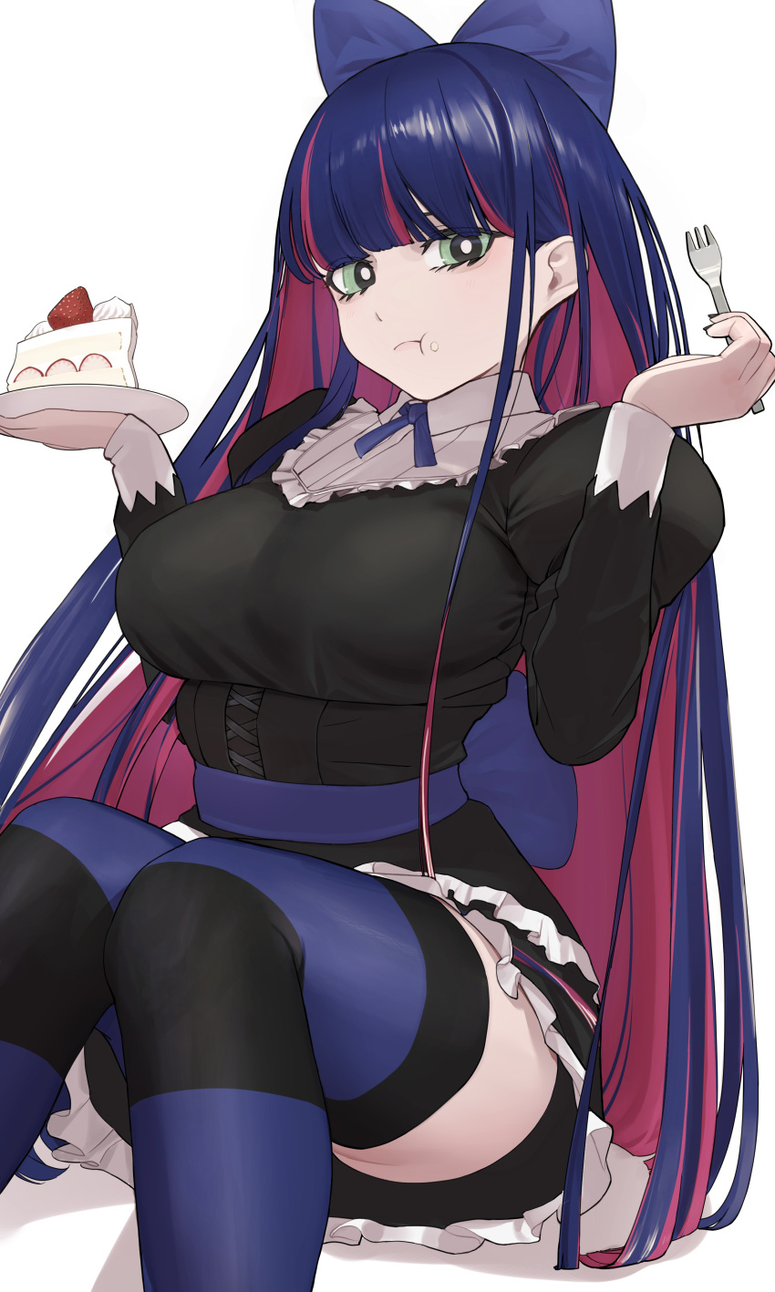 1girl, absurdres, breasts, highres, large_breasts, mushioicharax, panty_&amp;_stocking_with_garterbelt, stocking_(psg), thighs