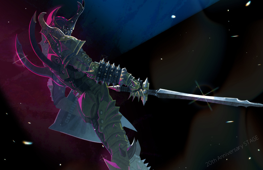 1boy, absurdres, armor, bracelet, caucasus_undead, dutch_angle, highres, holding