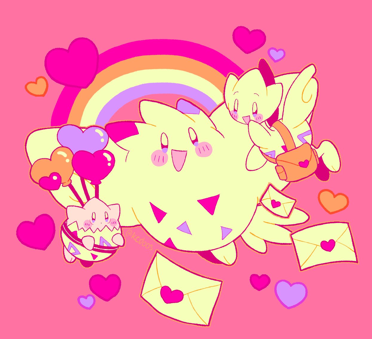 bag, balloon, blush_stickers, commentary, english_commentary, evolutionary_line, floating, full_body