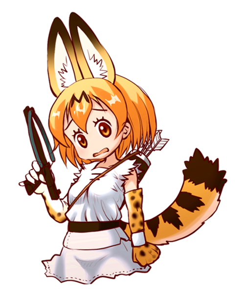 1girl, animal_ear_fluff, animal_ears, apollo_(cheetahmen), apollo_(cheetahmen)_(cosplay), arrow_(projectile), between_breasts, blonde_hair