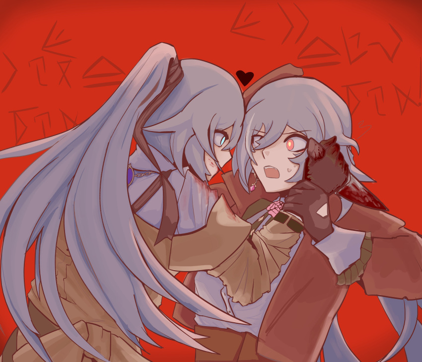 absurdres, alternate_costume, belt, blood, blood_on_face, blue_eyes, blue_hair, brown_belt