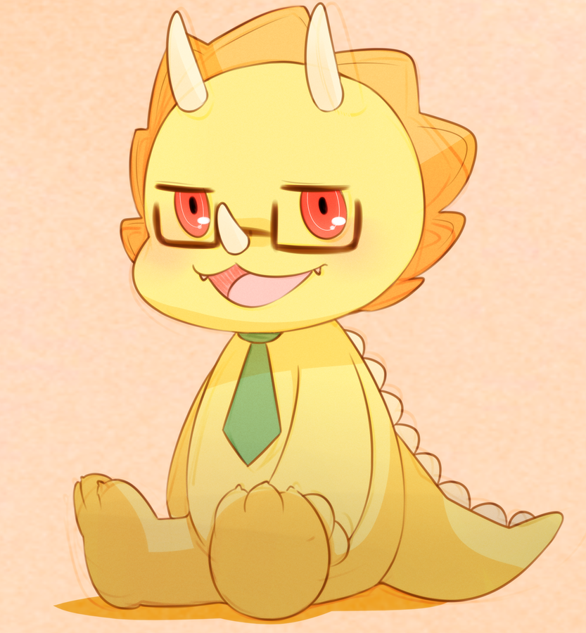 1boy, amagi_brilliant_park, berseepon, claws, dinosaur, fangs, full_body, furry
