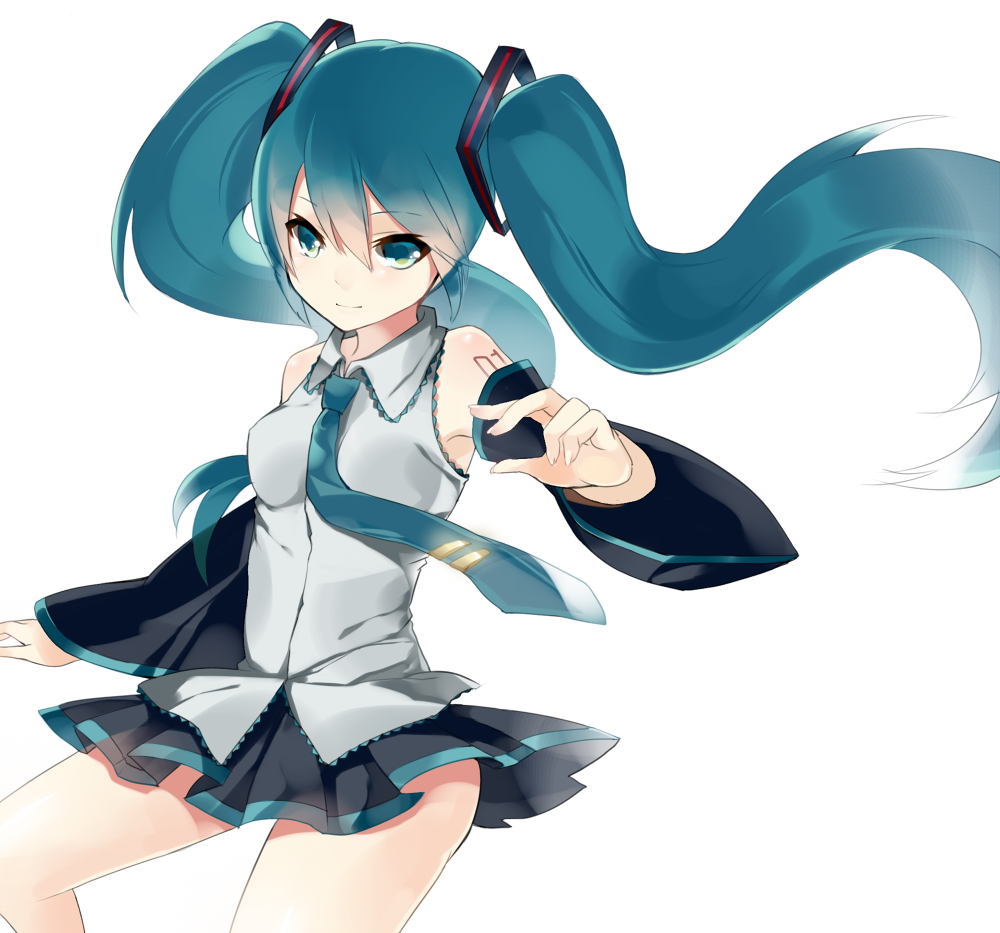 aqua_eyes, aqua_hair, bad_id, colored, detached_sleeves, hatsune_miku, kazyar, kurasawa_moko