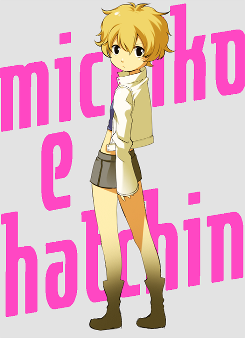 black_eyes, blonde_hair, hatchin_morenos, isi, jacket, michiko_to_hacchin, short_hair