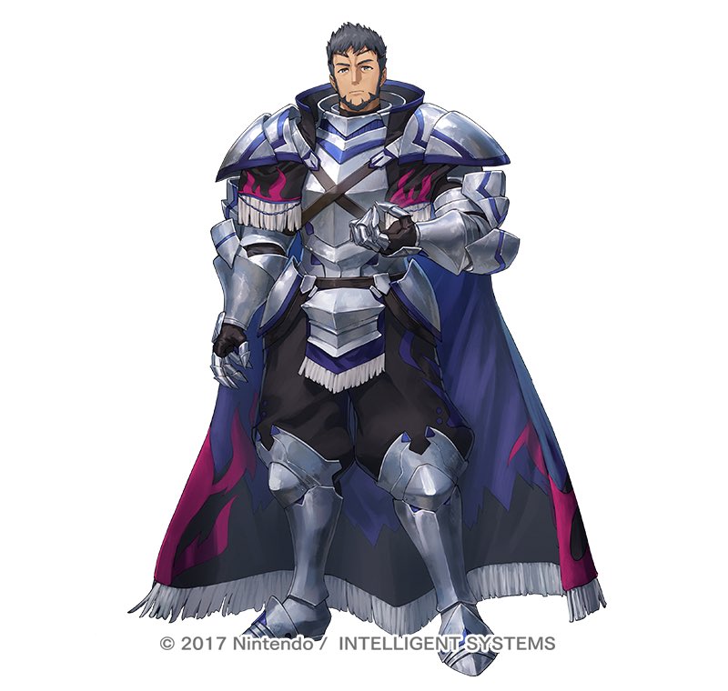 1boy, armor, beard, boots, cape, company_name, copyright_name, dai-xt