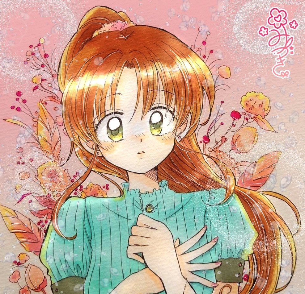 1980s_(style), 1girl, aqua_dress, buttons, character_request, copyright_request, dress, earrings