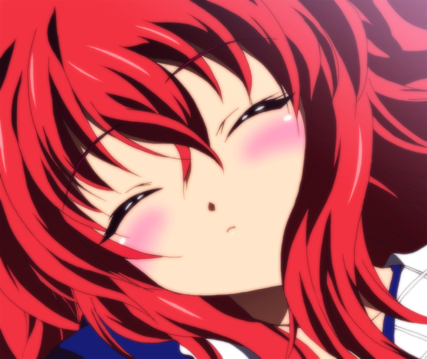 face, incoming_kiss, oborogumo_takamitsu, onozuka_komachi, red_hair, redhead, touhou, yadokari_genpachirou