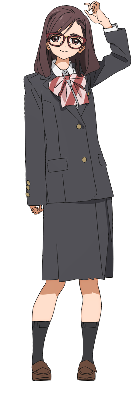 1girl, akebi-chan_no_serafuku, arm_up, black_jacket, black_skirt, black_socks, blazer, bow