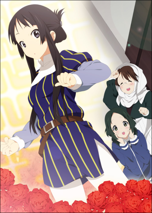akiyama_mio, belt, costume, extra, flower, glasses, k-on!, mizuki_makoto