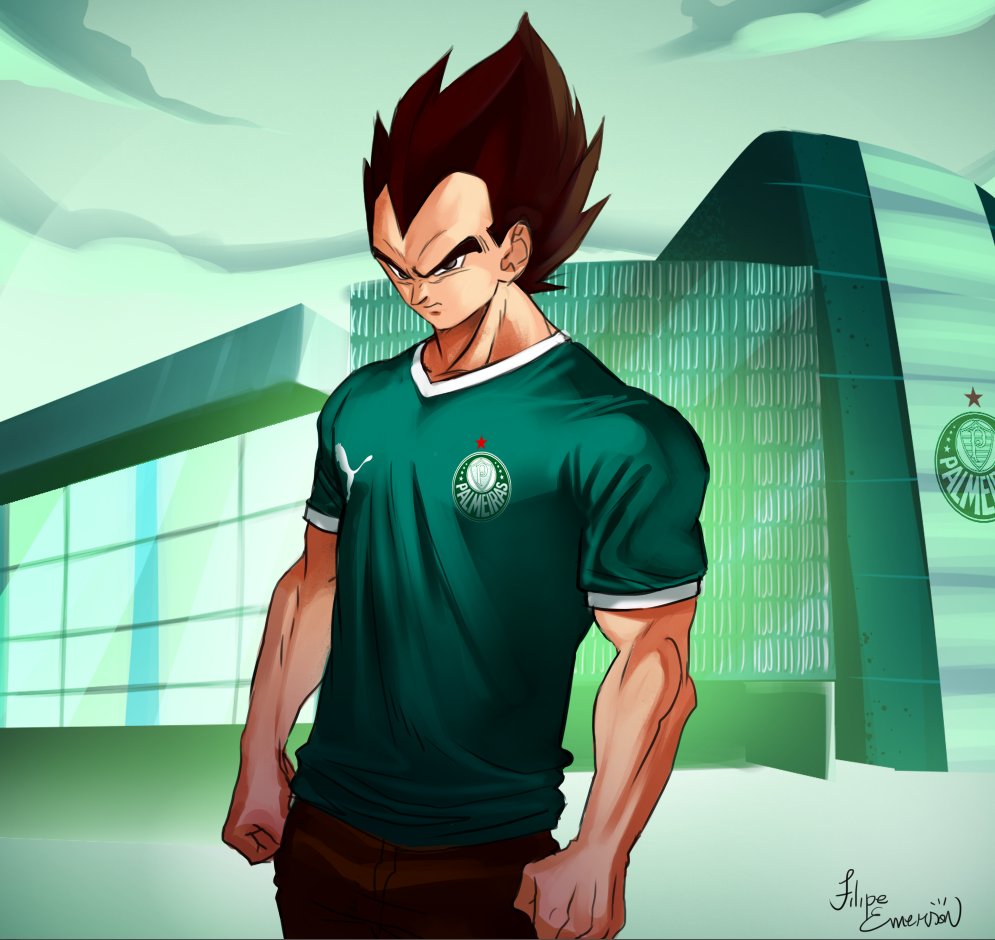 1boy, alternate_costume, black_eyes, brazil, brown_hair, closed_mouth, dragon_ball, dragon_ball_z