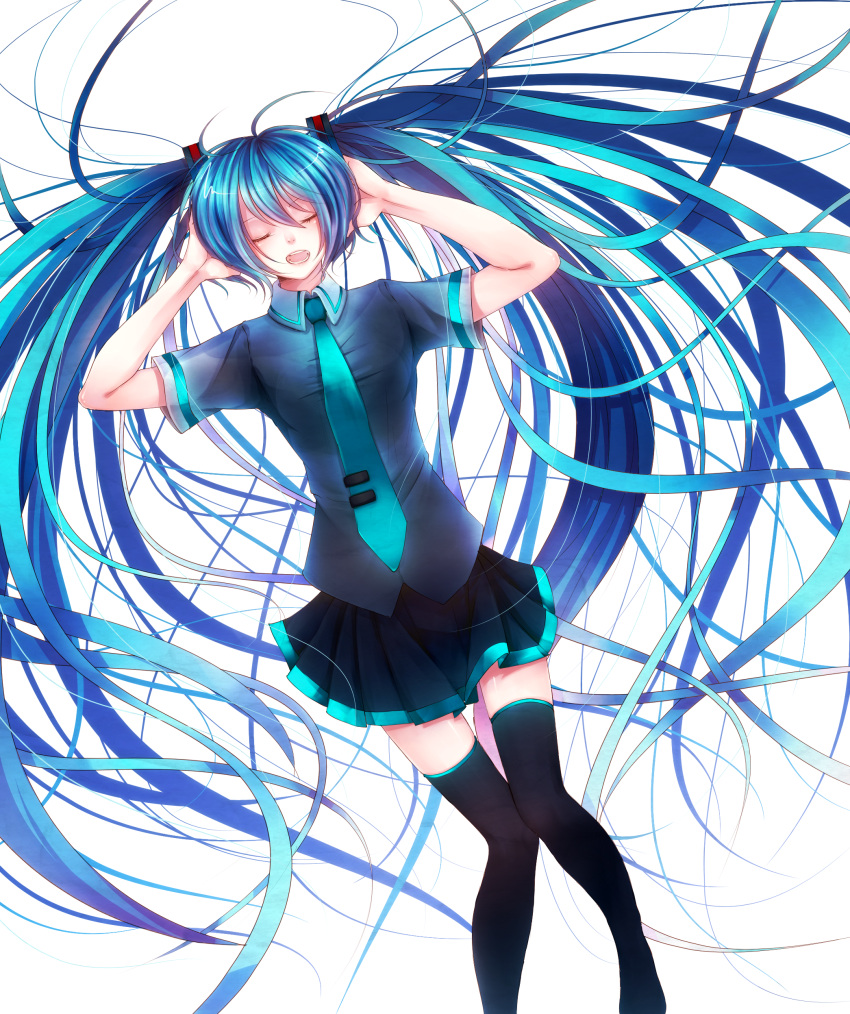 absurdres, aqua_hair, closed_eyes, hatsune_miku, highres, long_hair, minipoyo, murasawa_kyara