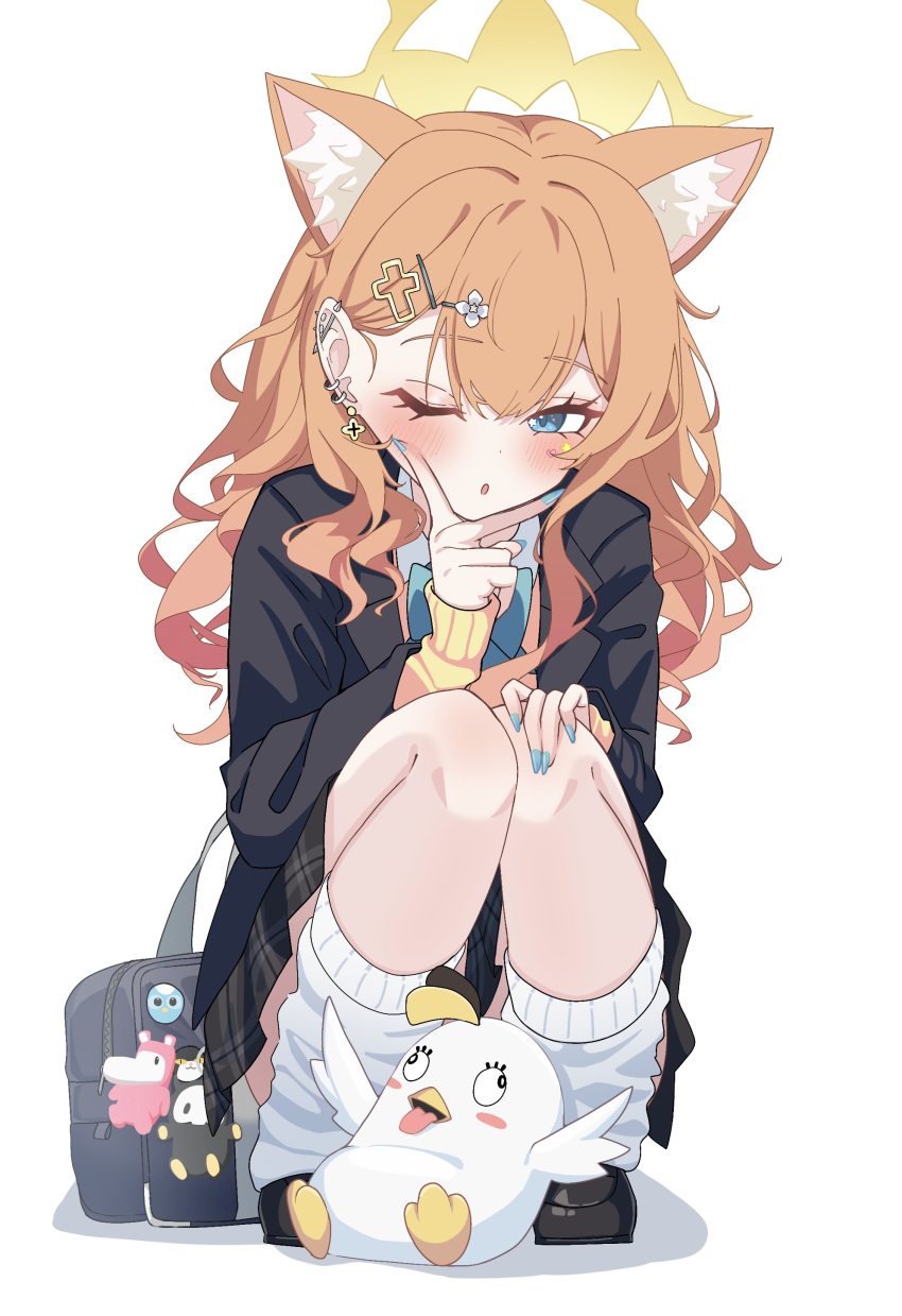 1girl, absurdres, adapted_costume, animal_ear_fluff, animal_ears, bag, black_jacket, blazer