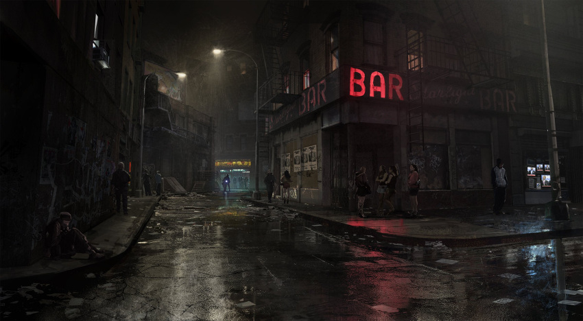 bar_(place), batman_(series), billboard, brick_wall, building, city, cracked_street, dc_comics