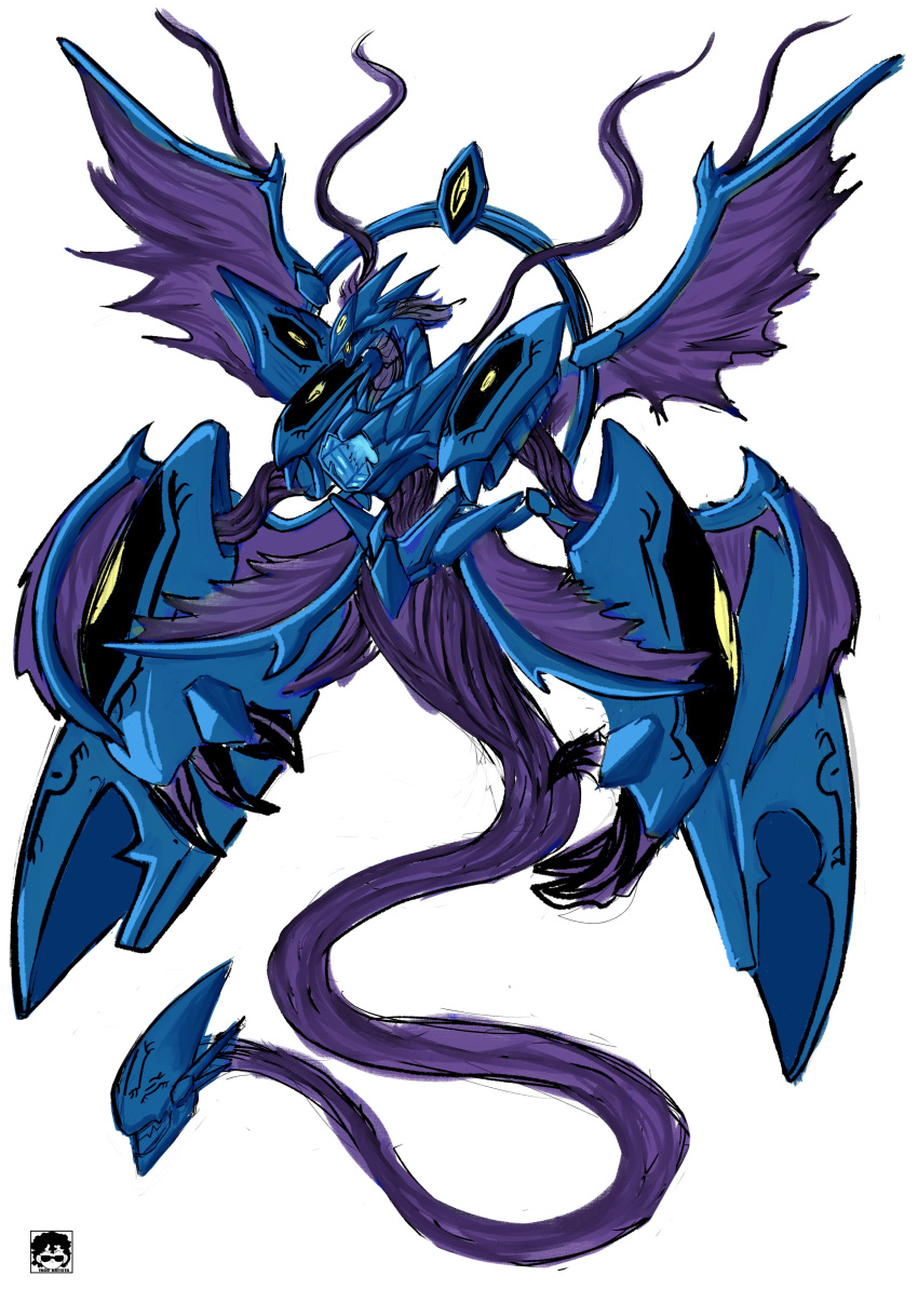 absurdres, arkadimon_super_ultimate, black_sclera, claws, colored_sclera, digimon, digimon_(creature), extra_ears