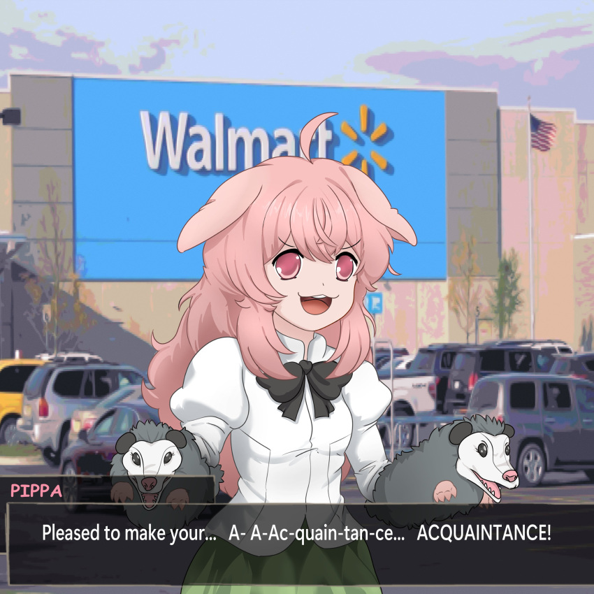 1girl, :3, absurdres, alternate_costume, american_flag, animal_ears, black_bow, black_bowtie
