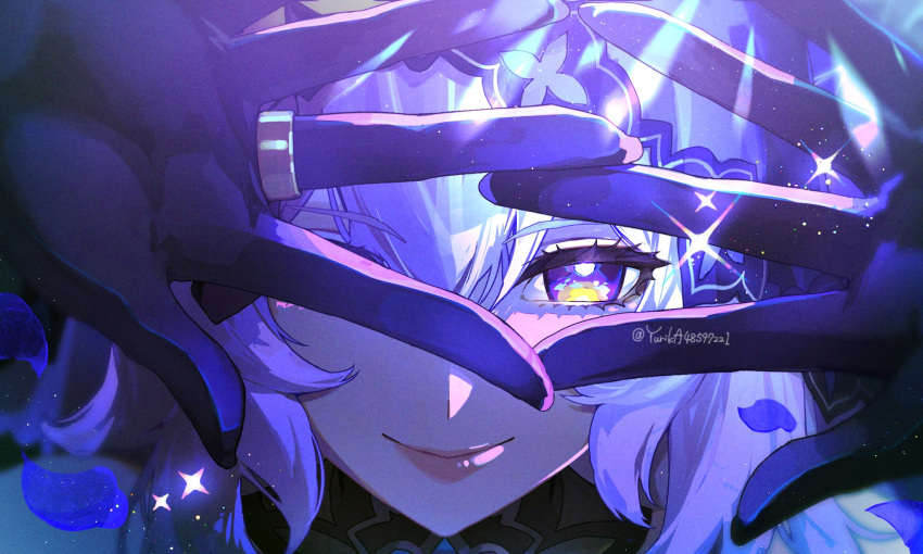 1girl, black_gloves, black_swan_(honkai:_star_rail), commentary_request, gloves, highres, honkai:_star_rail, honkai_(series)