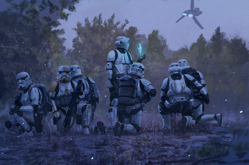backpack, bag, black_gloves, edouard_groult, flying, galactic_empire, gloves, gun