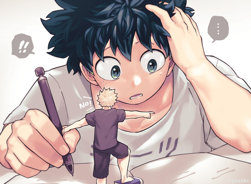!, !!, ...., 2boys, bakugou_katsuki, black_hair, boku_no_hero_academia, book
