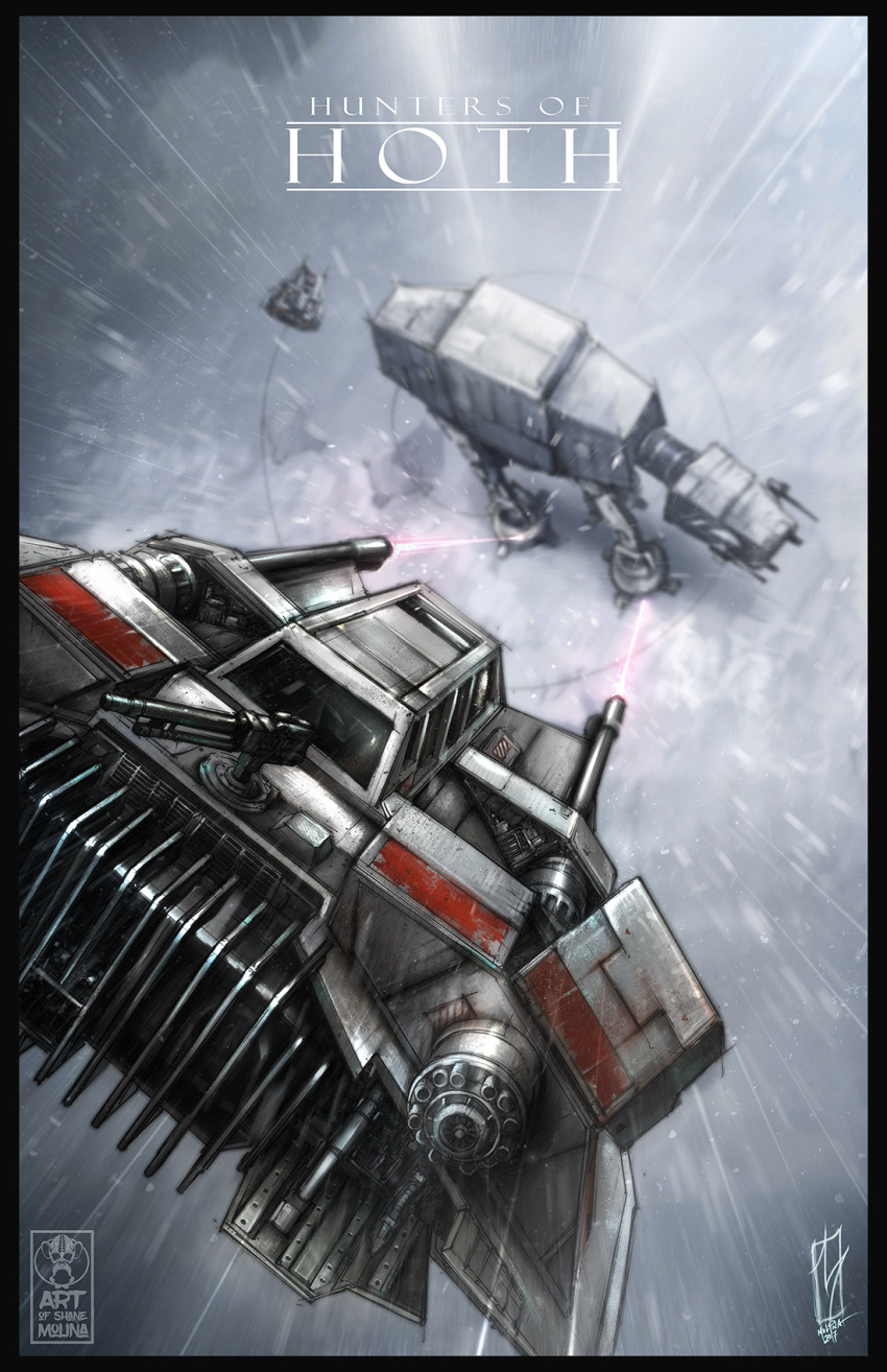 at-at, black_border, border, cable, firing, from_above, galactic_empire, highres