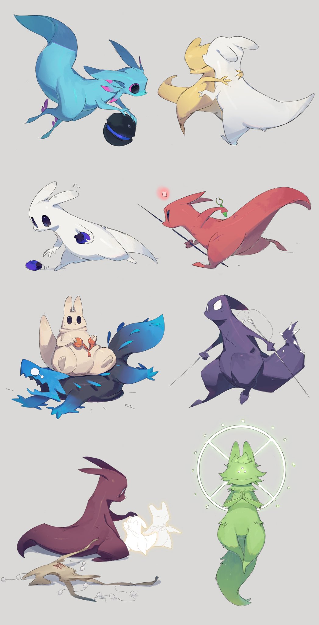 animal_focus, artificer_(rain_world), black_eyes, blank_eyes, character_request, closed_eyes, colored_sclera, creature