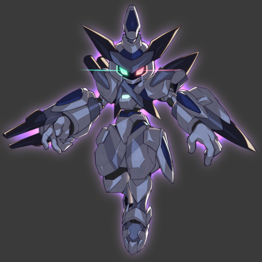 arm_blade, arm_cannon, arm_mounted_weapon, armor, cross_messiah, degarashi_(ponkotsu), full_body, glowing