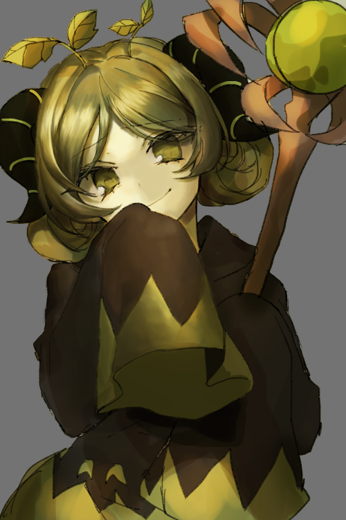 1girl, black_dress, black_horns, buchu14569590, closed_mouth, colored_skin, cookie_run, dress