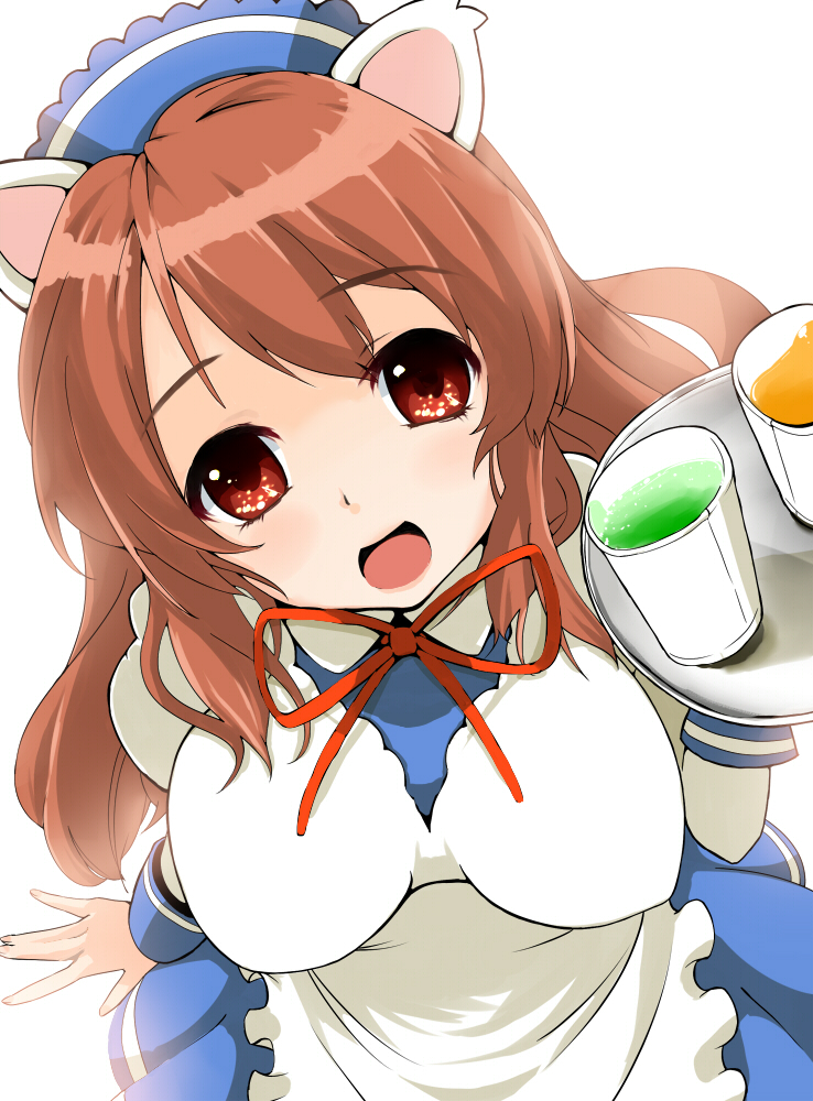 bad_id, brown_eyes, brown_hair, drink, kikki, long_hair, suzumiya_haruhi_no_yuuutsu, waitress