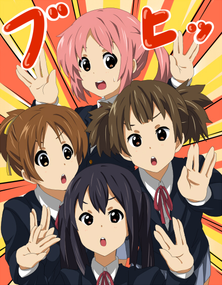 black_hair, brown_eyes, brown_hair, dodome_(sharon), face, hands, hirasawa_ui, k-on!