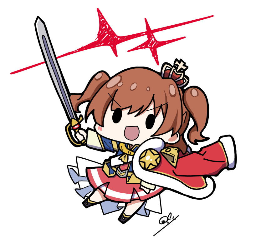 >:), 1girl, :d, absurdres, aiguillette, aijou_karen, belt, belt_buckle