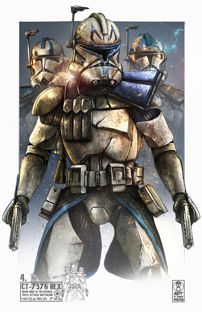 3boys, ammunition_pouch, armor, assault_visor, belt, black_skirt, border, captain_rex