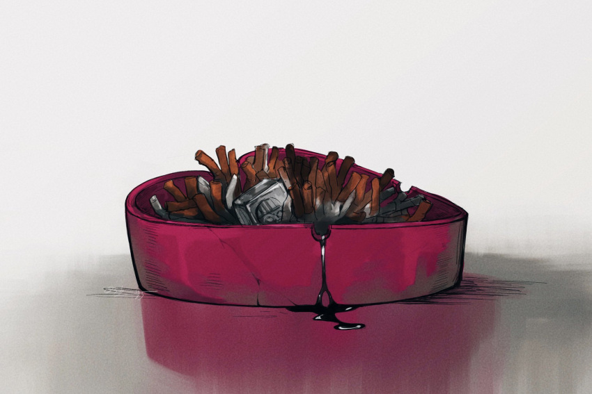 ashtray, cigarette, commentary_request, crack, highres, lighter, no_humans, object_focus