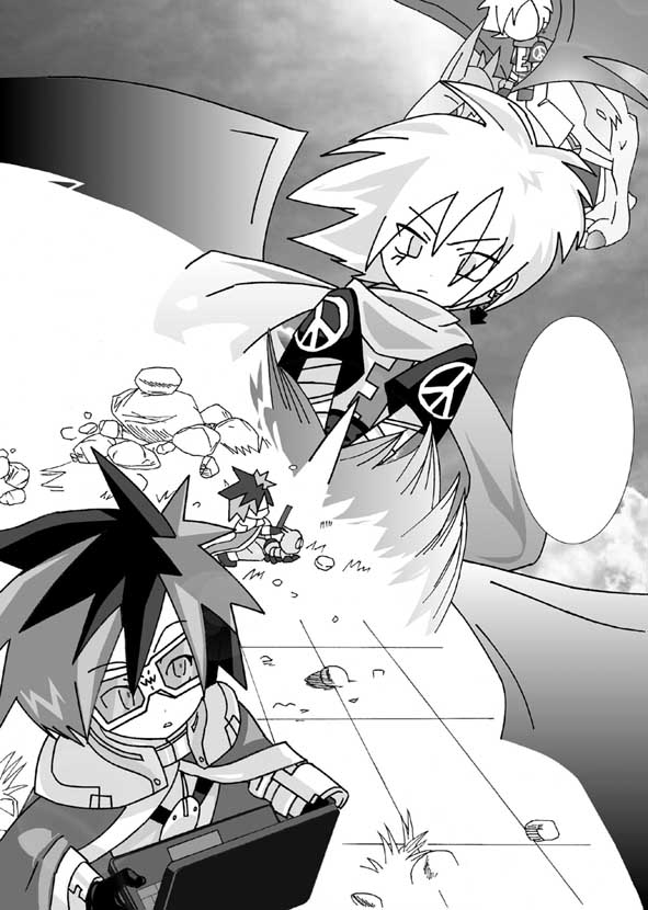 2boys, arkadimon_adult, cape, computer, digimon, digimon_adventure_02, digimon_adventure_v-tamer_01, digimon_kaiser