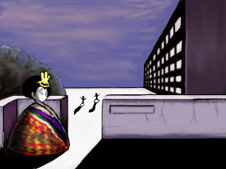 3others, artist_request, building, bush, lowres, multiple_others, night, night_sky
