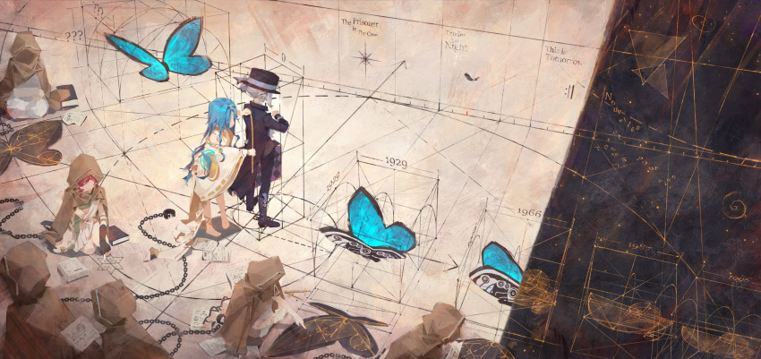 37_(reverse:1999), 3girls, 5others, ?, ??, absurdres, ancient_greek_clothes, ankle_cuffs