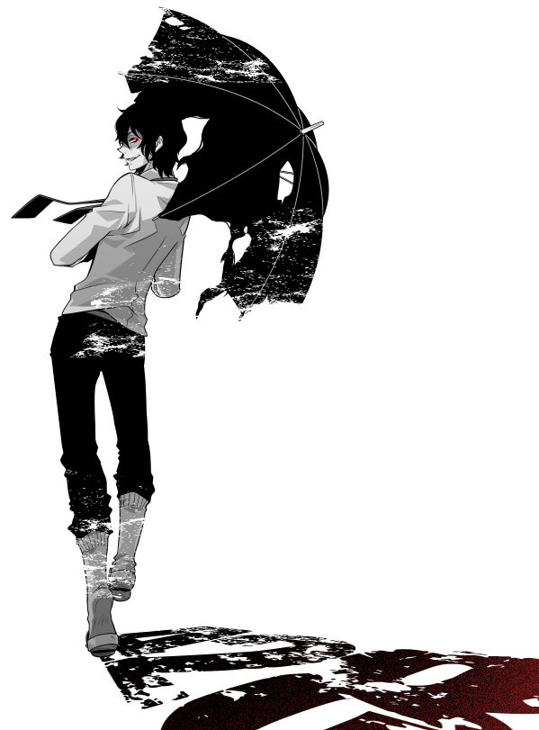 kiben_gakuha_yotsuya-senpai_no_kaidan, moto, necktie, school_uniform, umbrella, yotsuya_buntarou