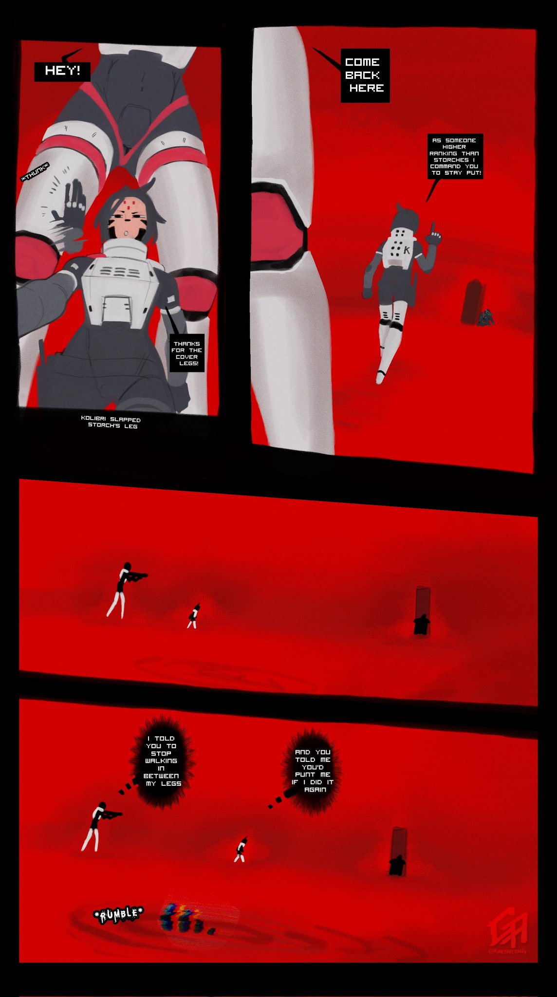 6+girls, android, armor, cyberpunk, elster_(signalis), english_text, gretarting, gun
