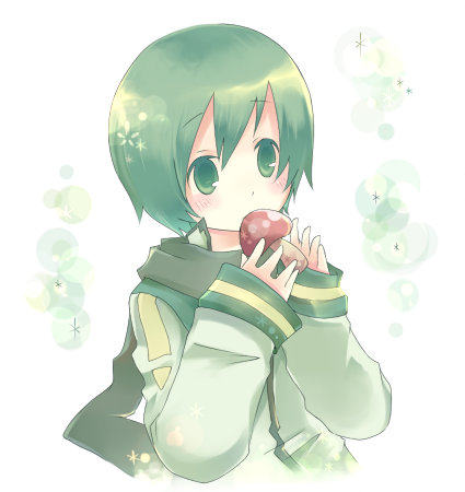 1boy, artist_request, blush, child, coat, cropped_torso, expressionless, food