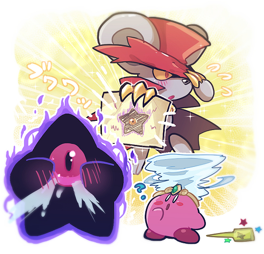 ?, animal_ears, blush, blush_stickers, cape, chiimako, claws, colored_sclera
